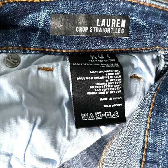 Kut from the Kloth Women’s Lauren Crop Straight Leg Capri Jeans Size 6 - Picture 9 of 10